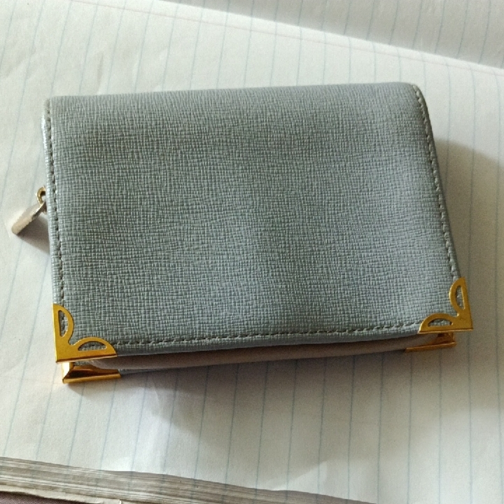 Furla Light Gray Wallet with Gold Details - Picture 6 of 6